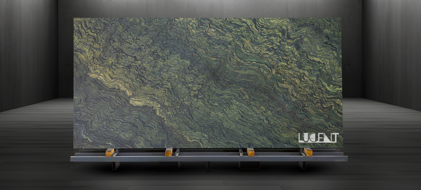 Picasso Green Granite slab polished natural stone supplier near UAE