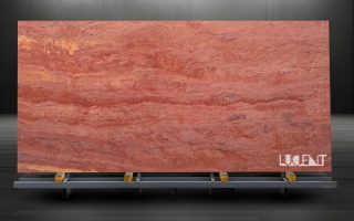 Red Travertine Slab – Premium Iranian Travertine Stone Supplier Near UAE | Lucent Trading Co